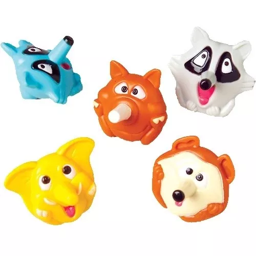 12 Animal Spin Tops