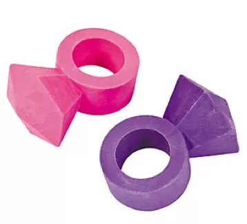 12 Diamond Ring Erasers