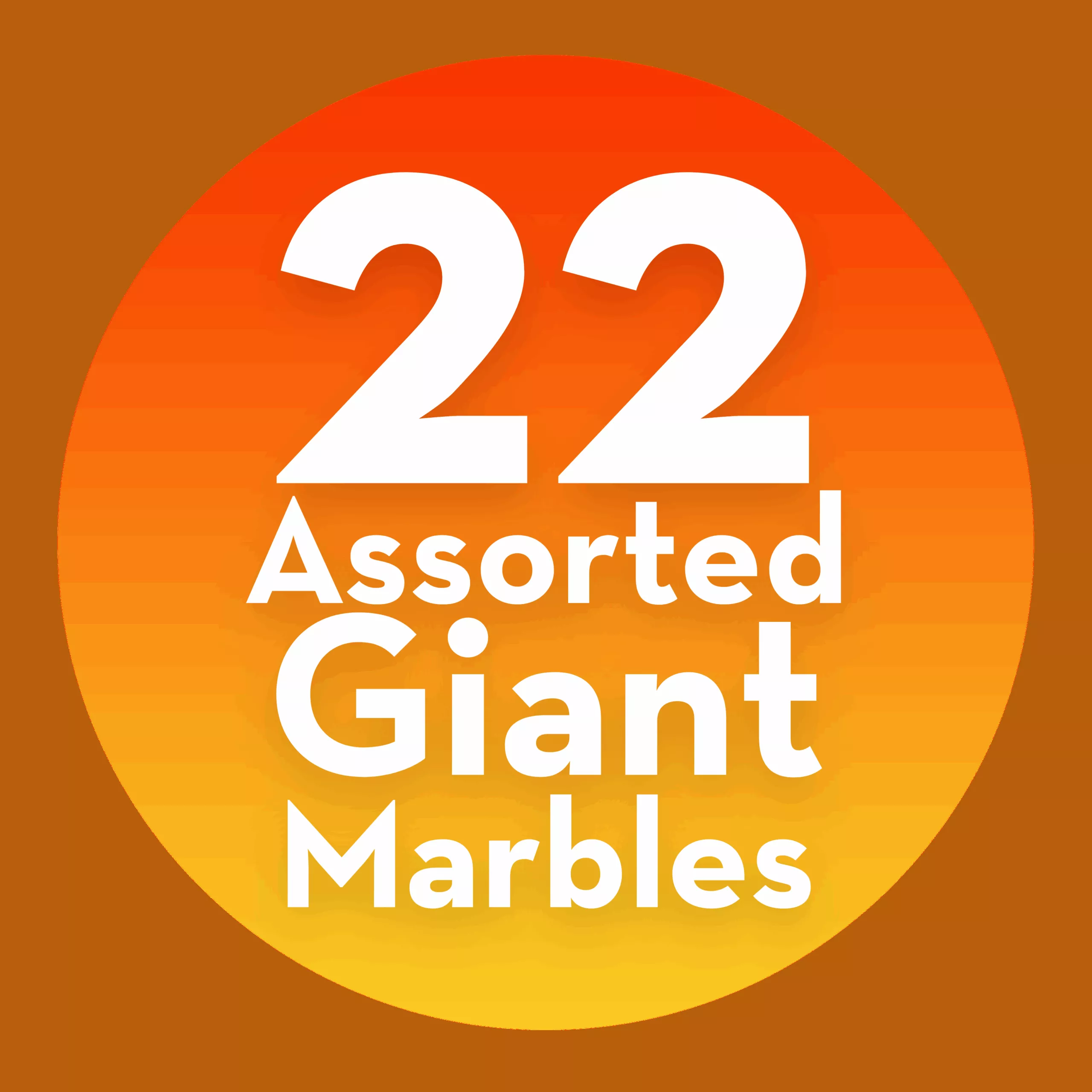 22 Assorted Giant Marbles