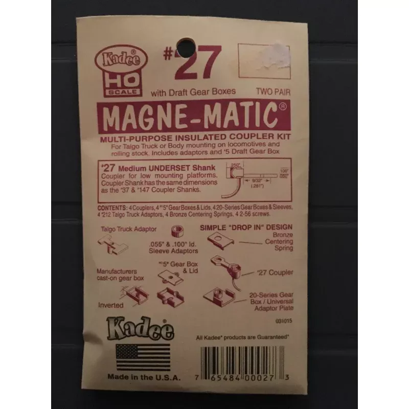 #27 Plastic Couplers Medium Underset (HO)