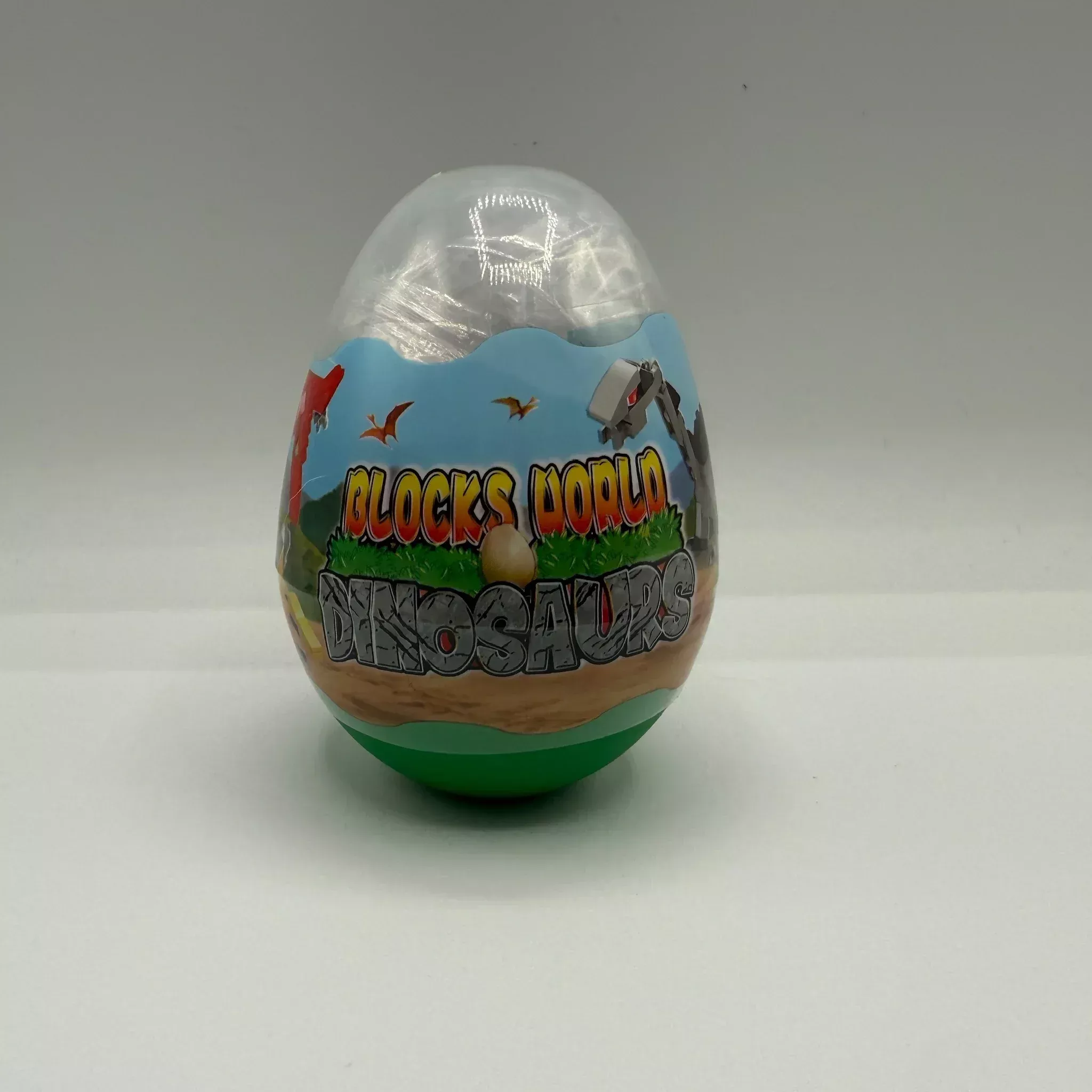 3" DINOSAUR BUILDING BLOCK EGG