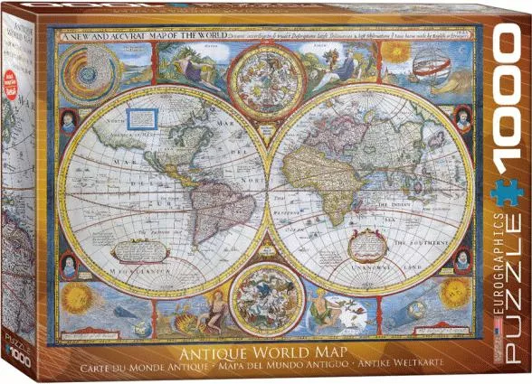 ANTIQUE WORLD MAP1000P PZ