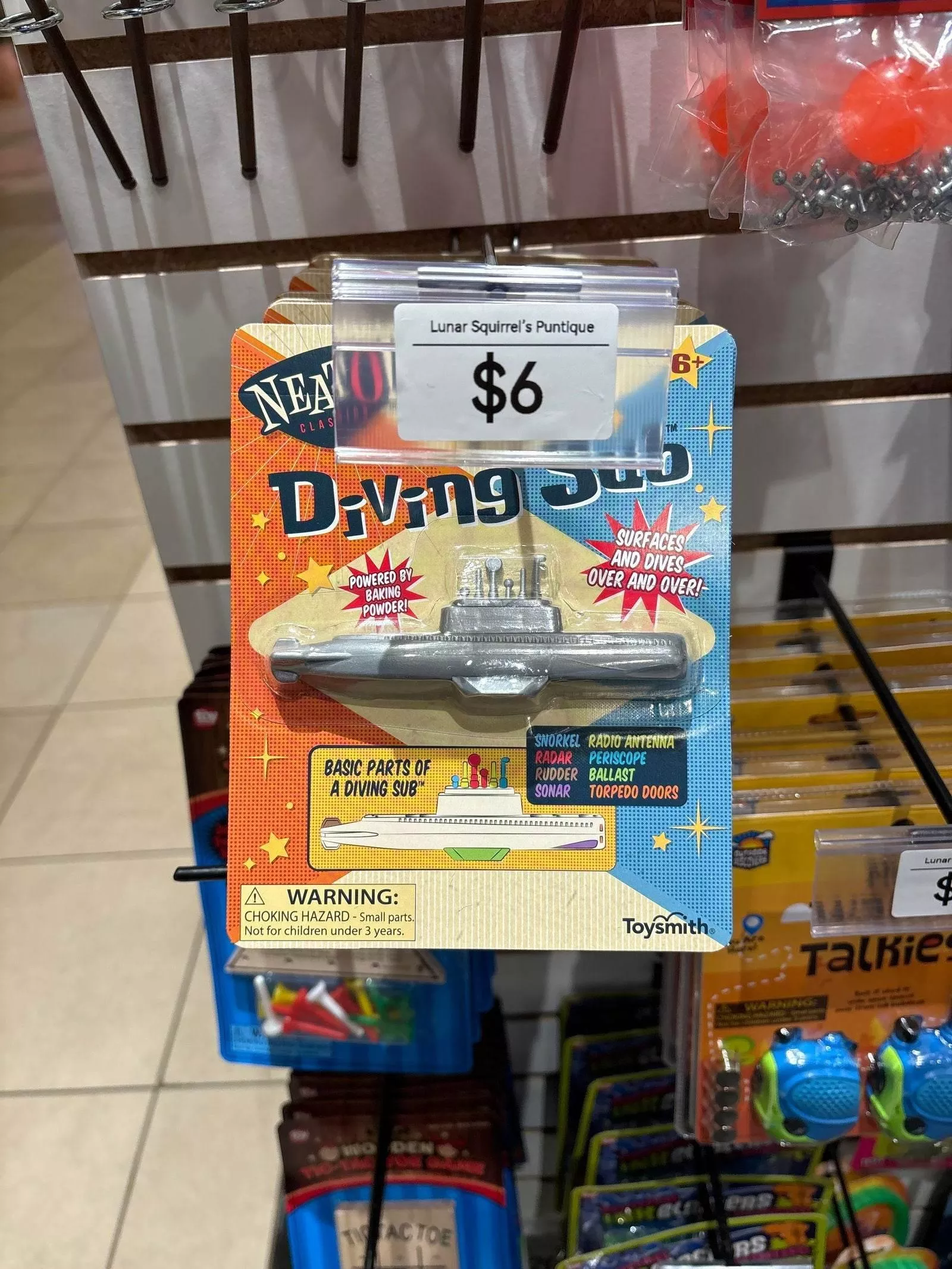 Baking Soda Diving Sub Toy