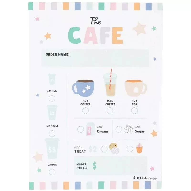 Cafe Pretend Play Notepad