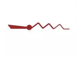 CLOCK HAND SWEEP 2"RDLT