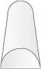 Evergreen Styrene Half Round