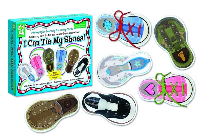 I Can Tie my Shoes Learning Fun Lacing Cards