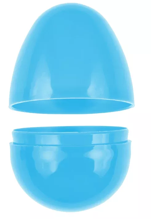 Large Plastic Sky Blue Easter Eggs