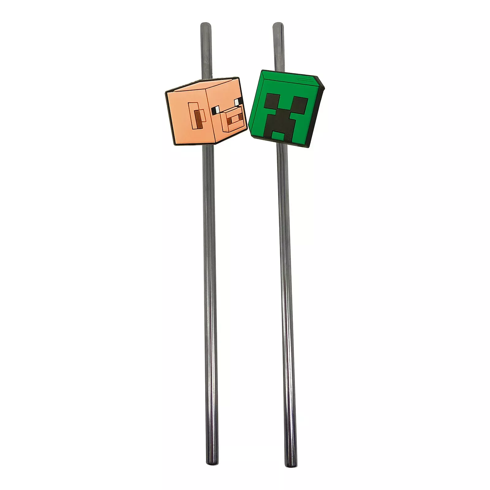 Minecraft - Creeper and Pig Straws Set of 2