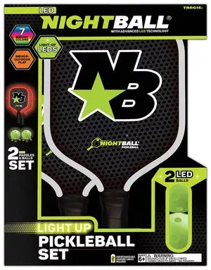 NightBall Light-Up Pickleball Set