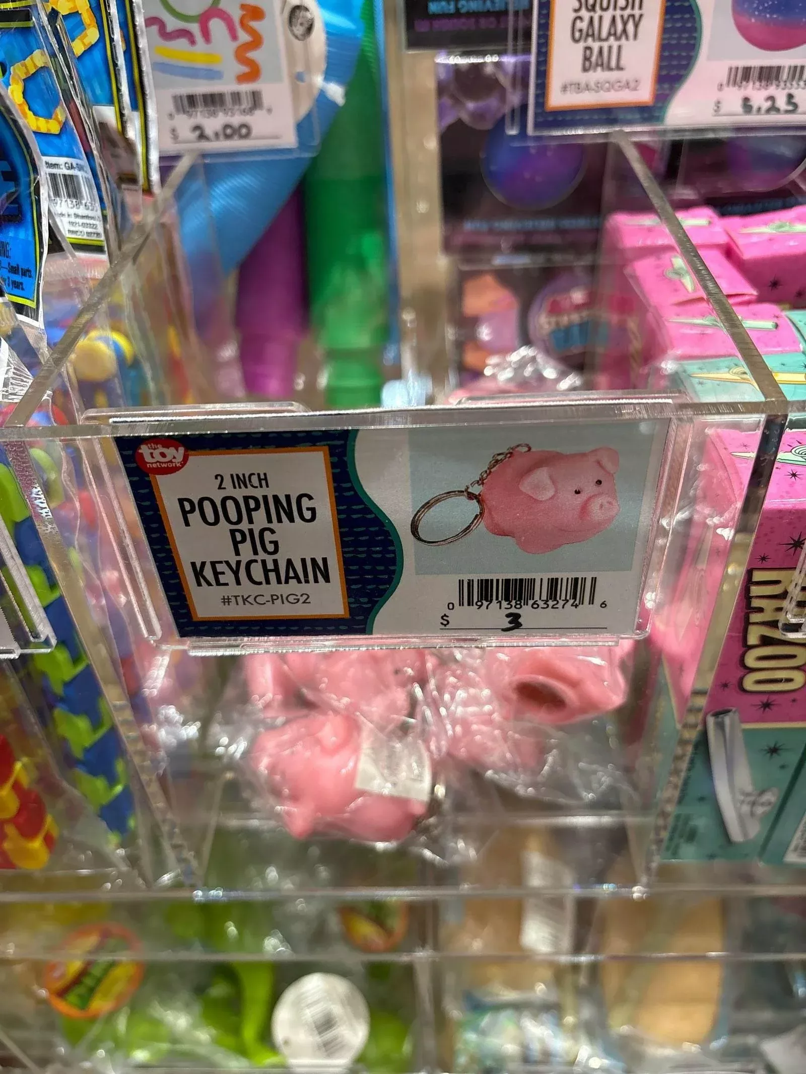 Pooping Pig Keychain