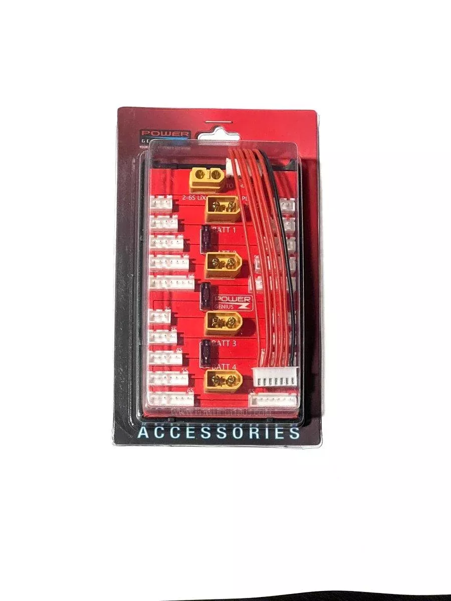 Power Genius SAFE Parallel Board 4-Port XT60 2S to 6S with Fuse Protection