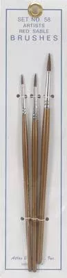 RED SABLE 3PC BRUSH SET