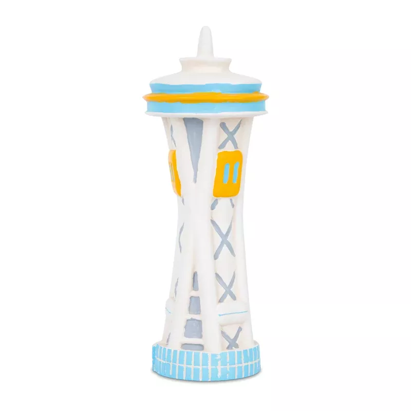 Squeaky Space Needle Dog Toy