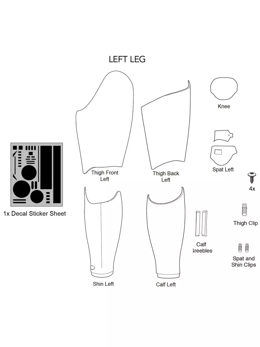 STAR WARS:First Order™ Stormtrooper Armor - Left Leg Parts